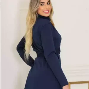 Casaco Sobretudo Feminino Moletom Flanelado Com Botões