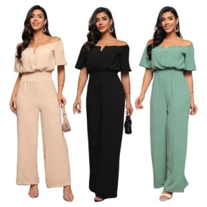 Macacão Feminino Longo Pantalona Ciganinha Acinturado