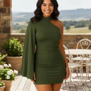 Vestido Paty Suplex Colado Premium Moda Gringa Manga Nula